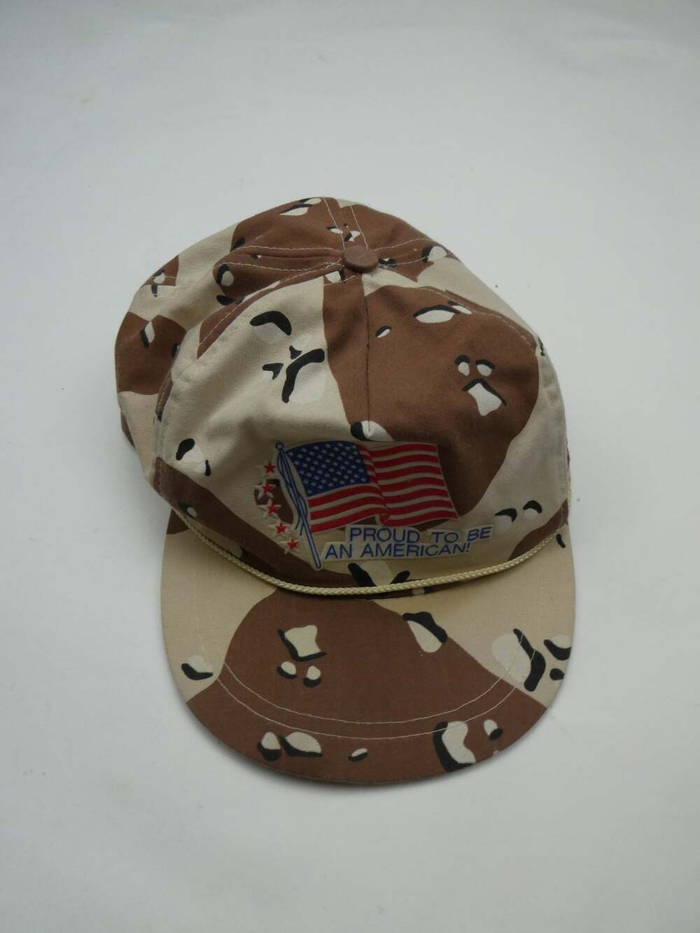 vintage 1980s Proud to be American camo hat